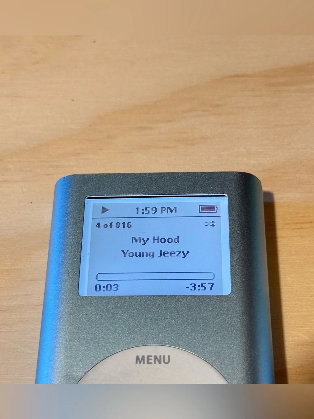 iPod Mini 1st Gen Model:A1051 4GB Sky Blue Tested Good w/816 Song Read Info Blw!